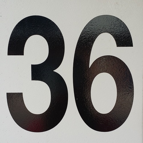 Huisnummer sticker